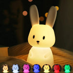 Veilleuse bébé lapin en silicone - Vignette | Veilleuse Bébé