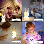 Veilleuse bébé lapin en silicone - Vignette | Veilleuse Bébé
