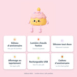 Veilleuse Gâteau Cerise en Silicone - Vignette | Veilleuse Bébé
