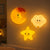 Set mural veilleuses silicone lune nuage etoile allumees, chambre bebe cosy
