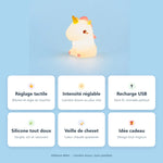 Veilleuse licorne en silicone - Vignette | Veilleuse Bébé