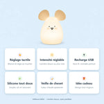 Veilleuse souris en silicone - Vignette | Veilleuse Bébé