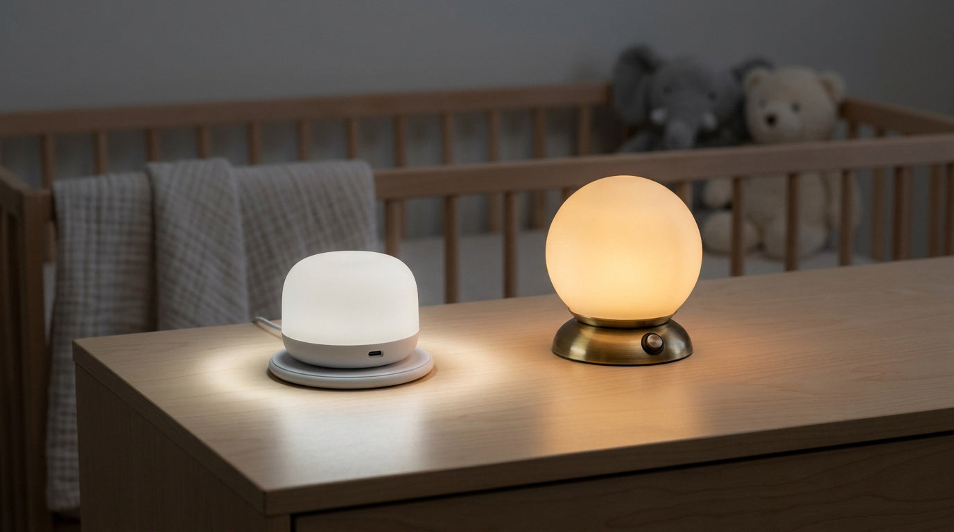 Veilleuse à pile ou rechargeable : quelle est la plus pratique ?