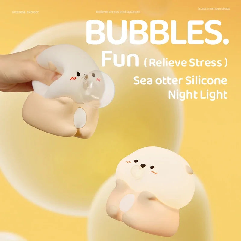 Veilleuse bébé loutre en silicone — vue 5