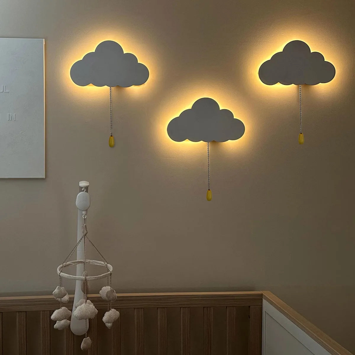 Veilleuse bébé murale nuage flottant — vue 5