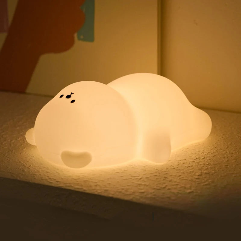 Veilleuse bébé ours en silicone