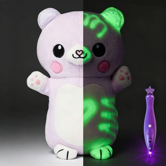 Veilleuse Peluche Dessin Phosphorescent - Chat