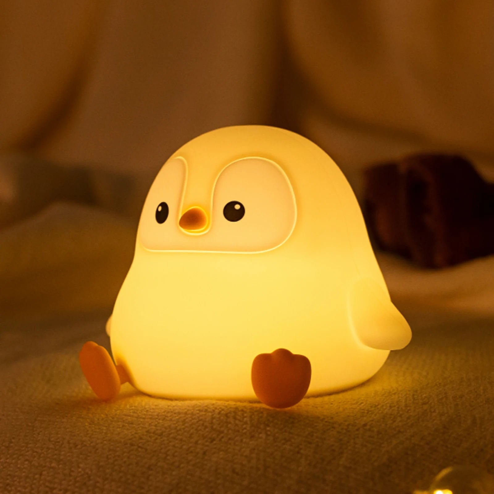 Veilleuse pingouin en silicone rechargeable — vue 2