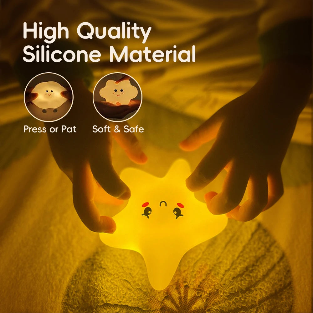 Set mural nuage, lune et étoile en silicone — vue 2