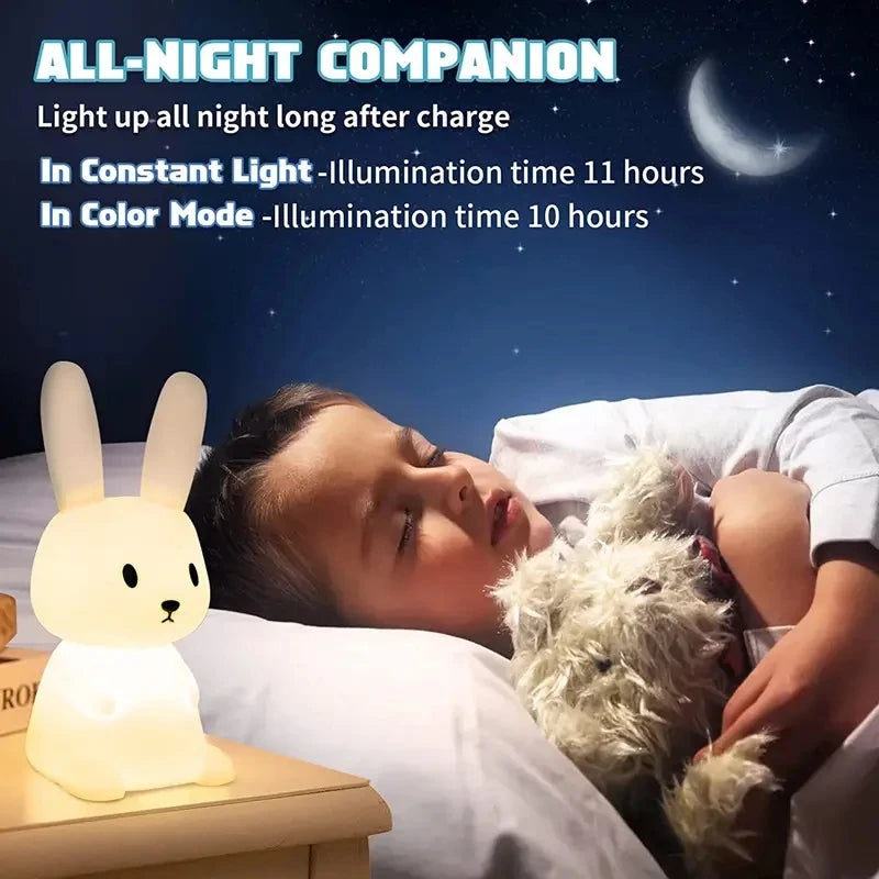 Veilleuse bébé lapin en silicone — vue 5