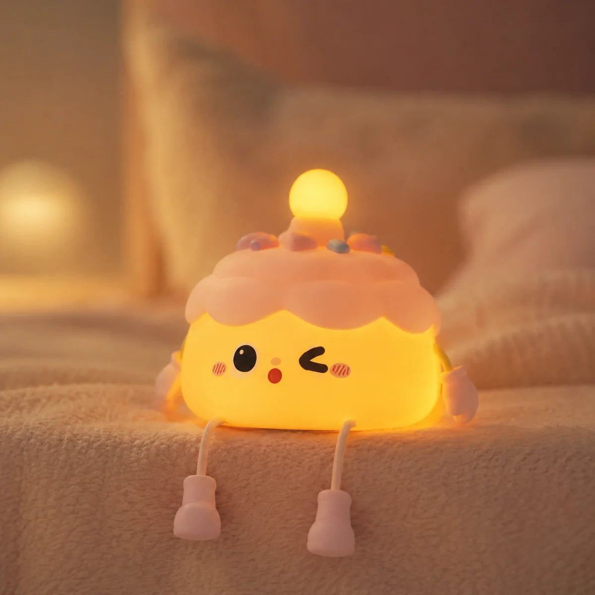 Veilleuse en ambiance chambre d'enfant