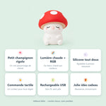 Veilleuse Champignon Endormi en Silicone - Vignette | Veilleuse Bébé