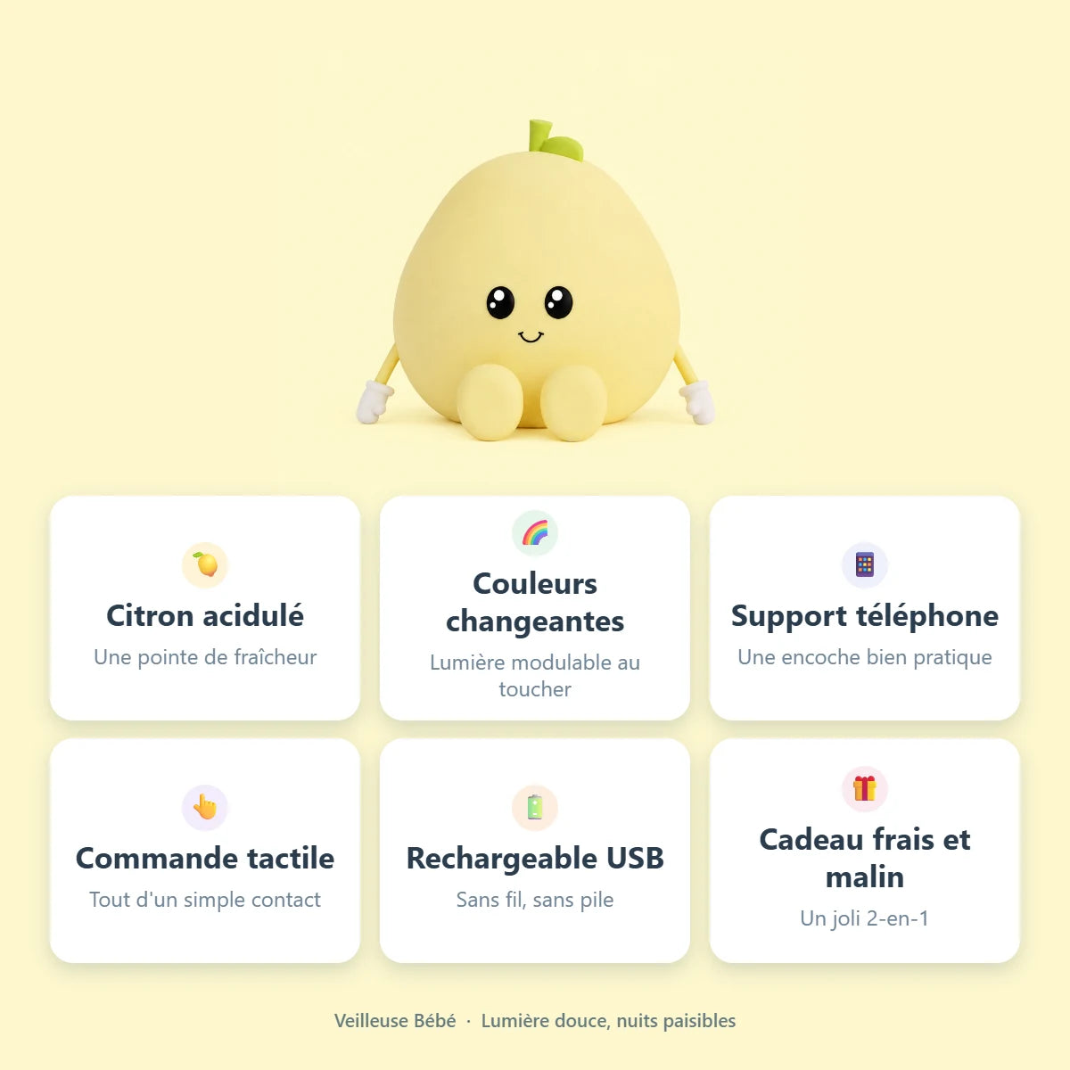 Infographie — atouts de la veilleuse