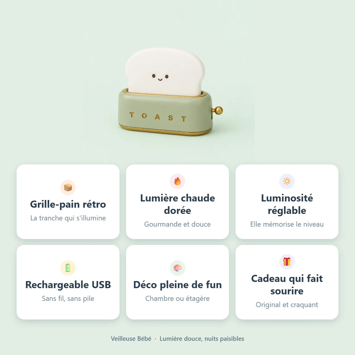 Infographie — atouts de la veilleuse