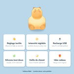 Veilleuse hippopotame en silicone - Vignette | Veilleuse Bébé