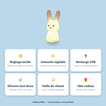 Veilleuse bébé lapin en silicone - Vignette | Veilleuse Bébé
