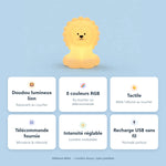 Veilleuse lion en silicone - Vignette | Veilleuse Bébé