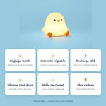 Veilleuse Pingouin en Silicone - Vignette | Veilleuse Bébé