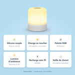 Veilleuse bébé rechargeable tactile RGB - Vignette | Veilleuse Bébé